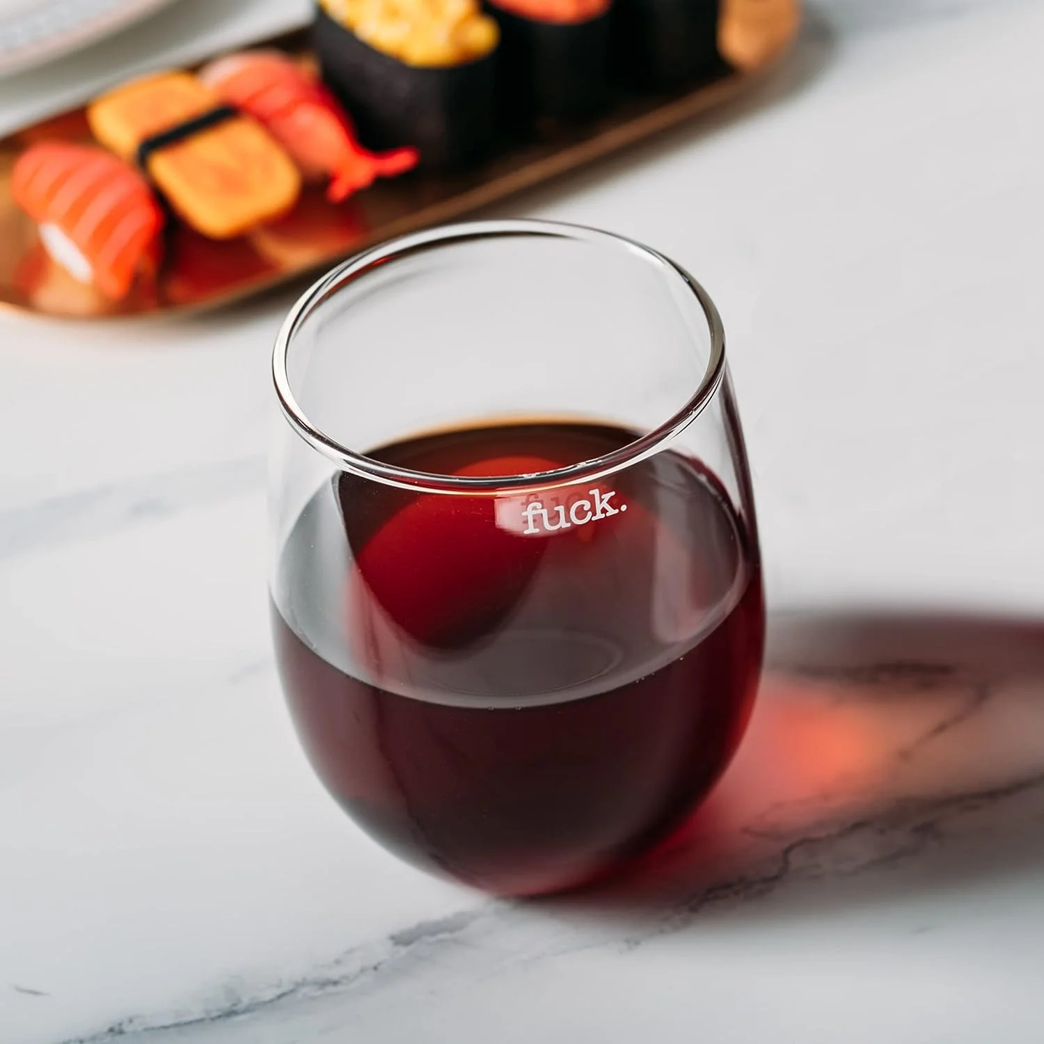 F*CK Wine Glass Single Set, Large 11 oz Glasses (Stemless) - Keen Glass Solutions