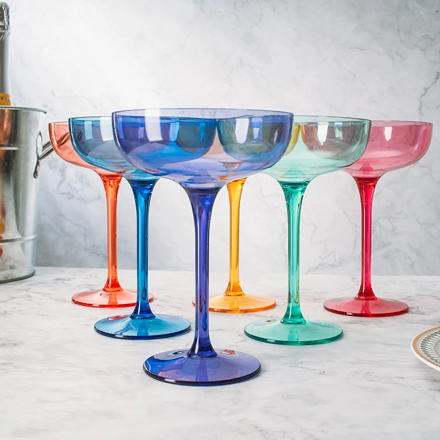 European Style Margarita & Martini Crystal Acrylic Glasses - Keen Glass Solutions