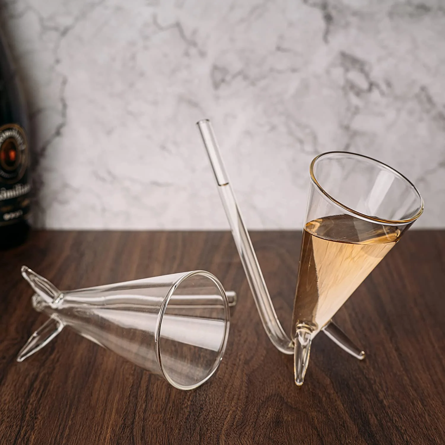 Champagne Shooter - Chug Flutes Guzzler Glasses Unique Gifts - Keen Glass Solutions