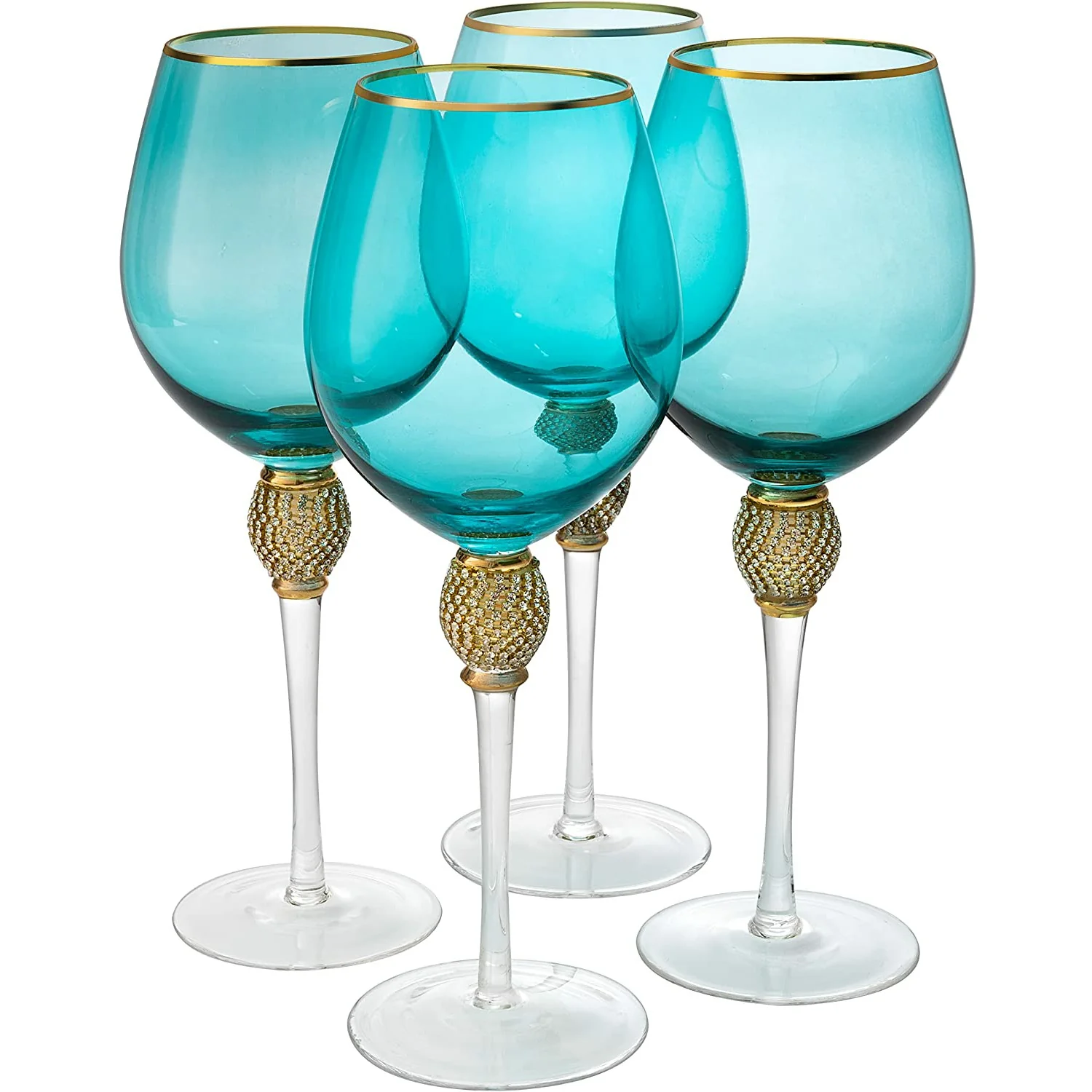 Large Diamond Wine Glasses, 10