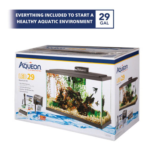 Aqueon Aquarium Starter Kit with LED Lighting 29 SD-3 - Keen Glass Solutions