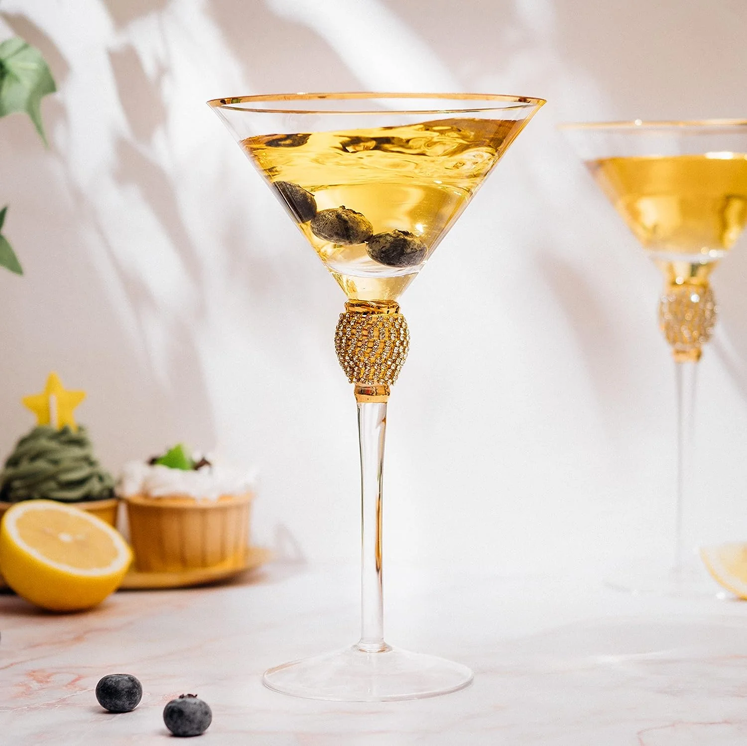Diamond Collection 2 Piece Stemmed Martini Set - Keen Glass Solutions