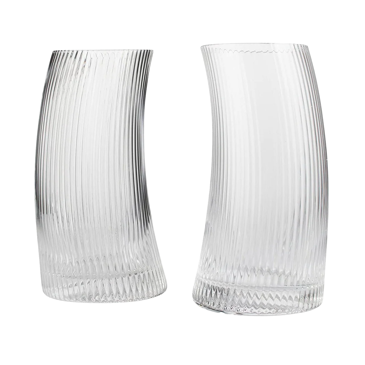 Set of 2 Curvy Cocktail Glasses 8oz - Keen Glass Solutions