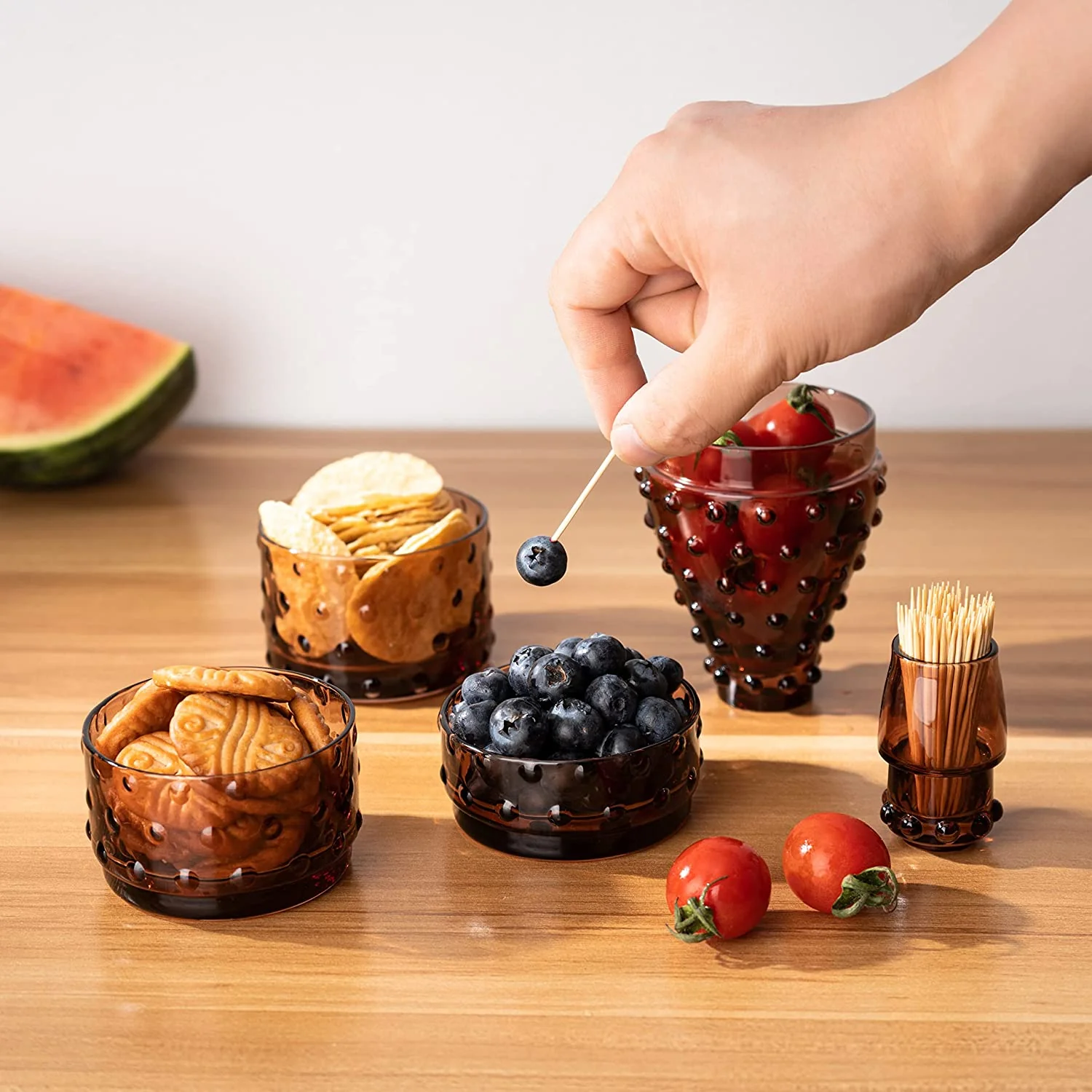 Essential Stacking Bowls & Drinking Glasses, 5 Tier - Keen Glass Solutions