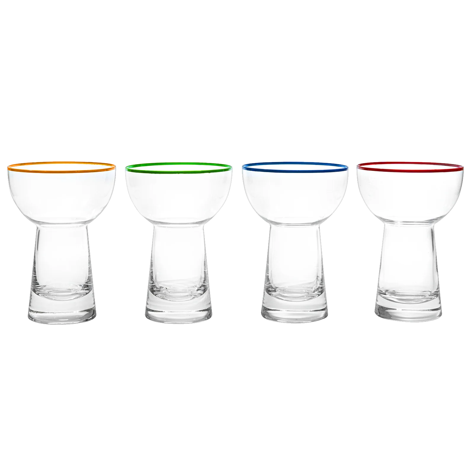 Hand Blown Margarita Glass – Luxury Hand Blown Confetti (Colorful) - Keen Glass Solutions