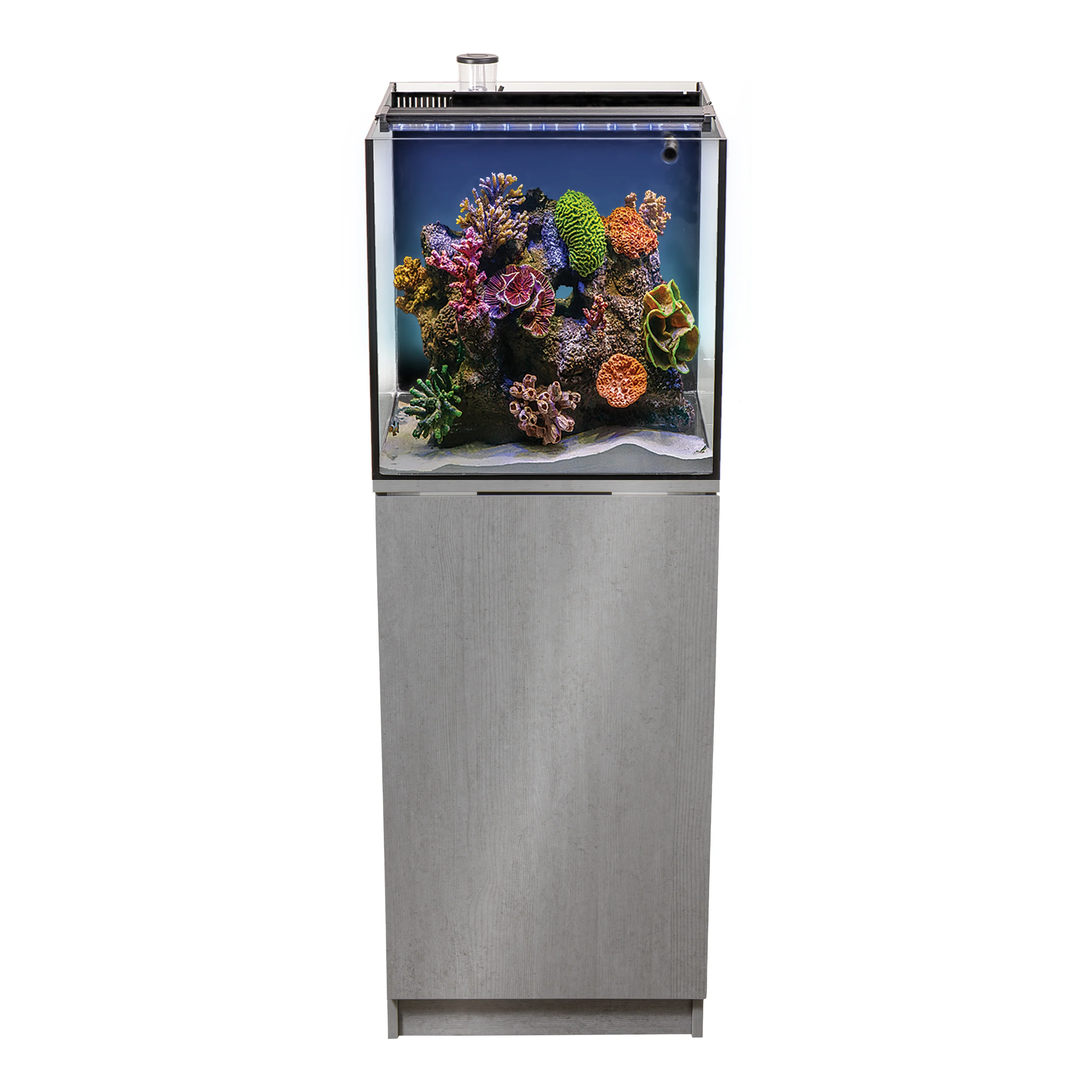 Aquatop Recife ECO Aquarium Kit with Stand Grey, Clear 24 gal - Keen Glass Solutions