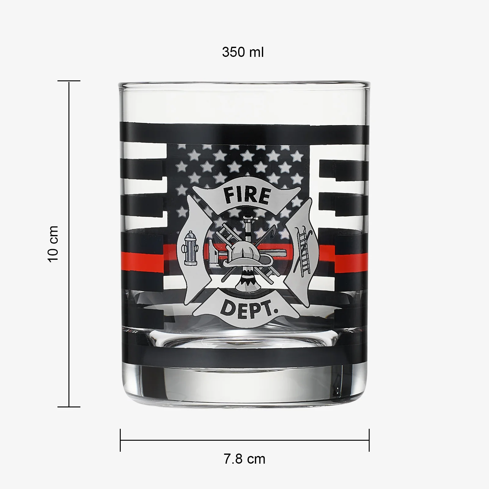 Firefighter Whiskey Glasses | Set of 2 | 12 OZ - Keen Glass Solutions
