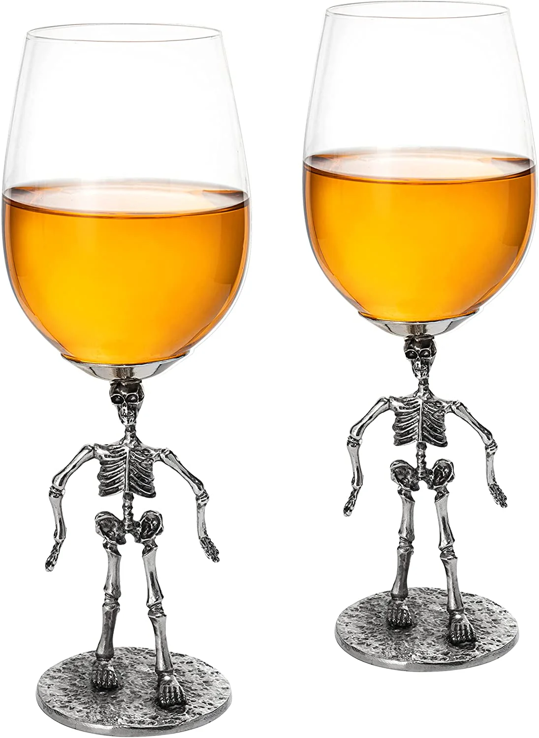 Stemmed Skeleton Wine Glass Set of 2 - Keen Glass Solutions