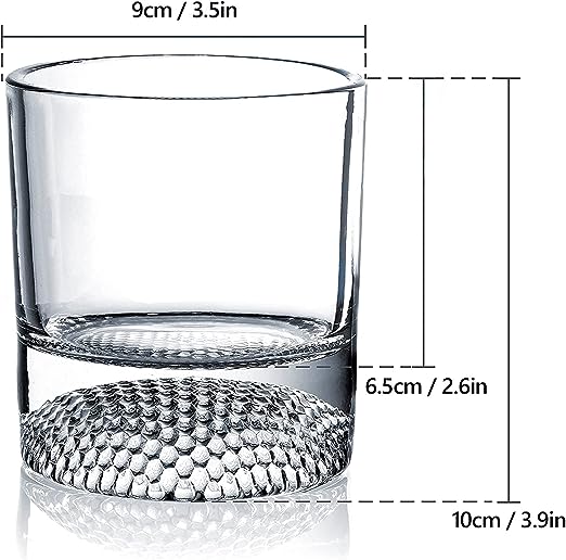 The Wine Savant Golf Ball Whiskey Glasses Set of 2-8oz Golf Gifts (2 pack) - Keen Glass Solutions