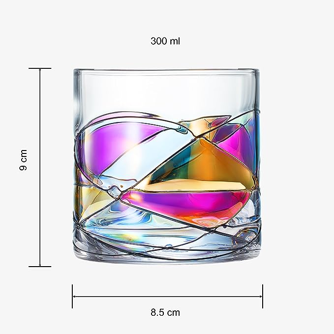Artisanal Hand Painted Whiskey - 9.6 OZ Glassware - Keen Glass Solutions
