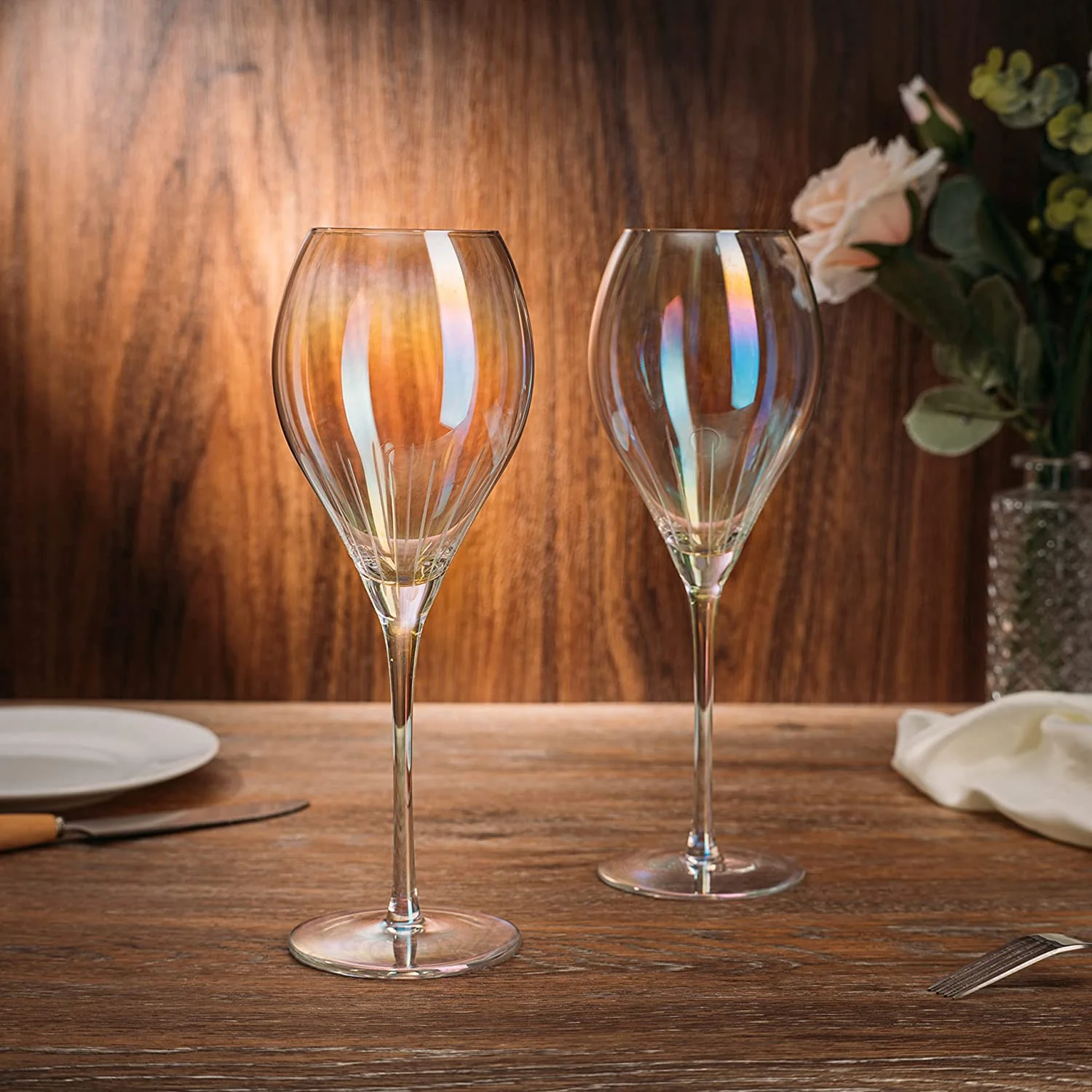 Parisian Performance Glassware French Paris Collection Crystal Pink Glasses - Keen Glass Solutions