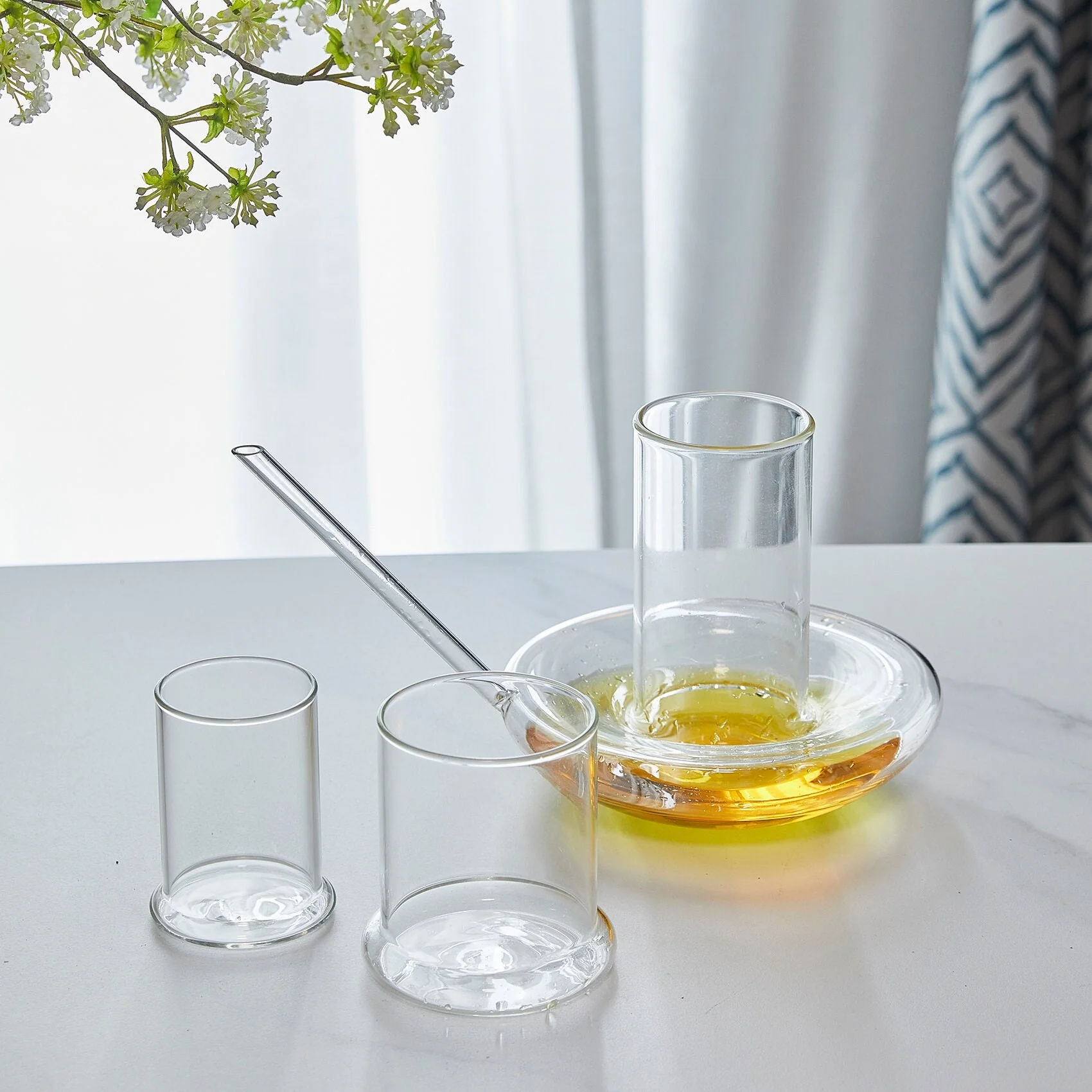 Genie Lamp Stackable Water Carafe & Glasses Set - 1000 ML - Keen Glass Solutions