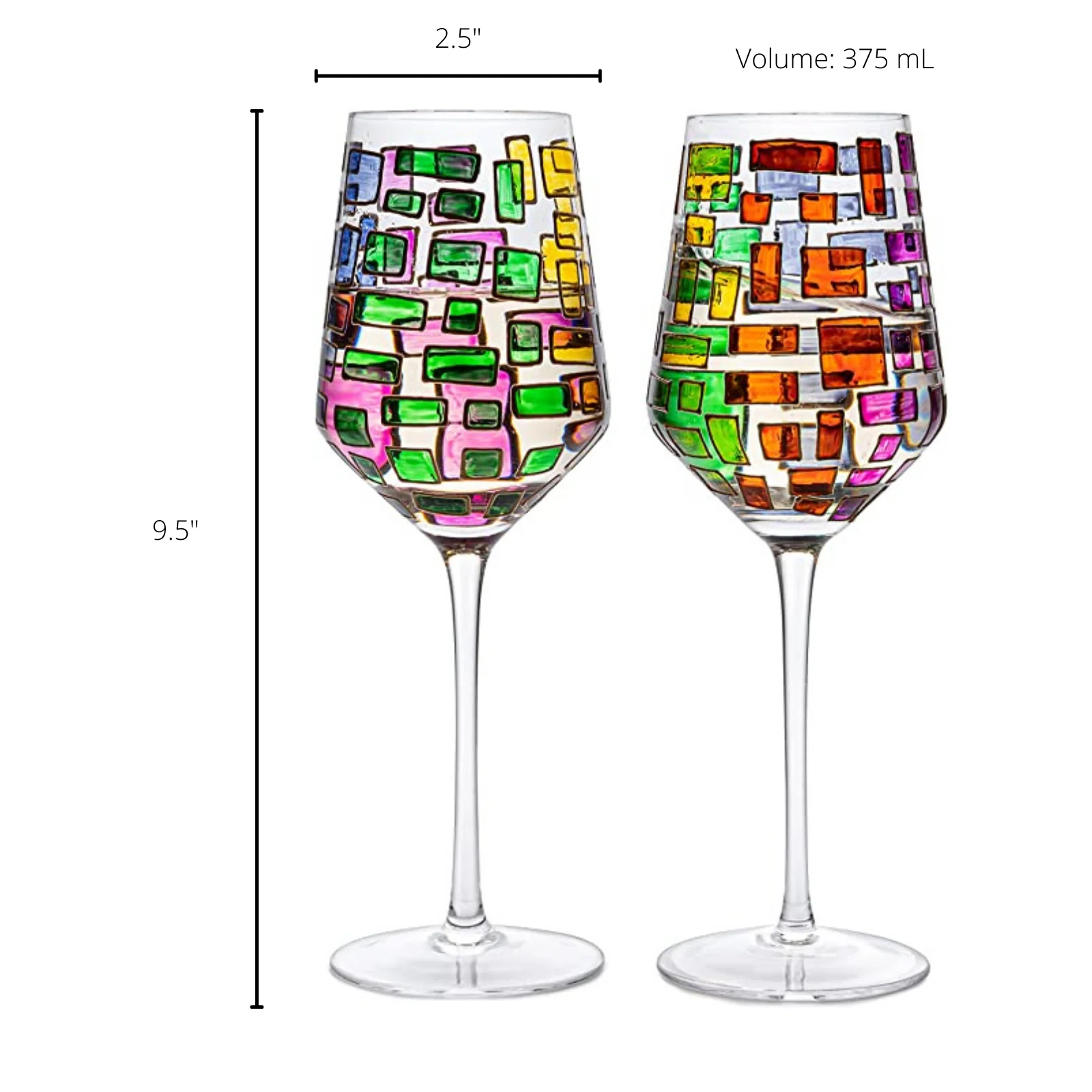 Renaissance Stained Glass Windows, (Stemmed Wine Glasses) - Keen Glass Solutions