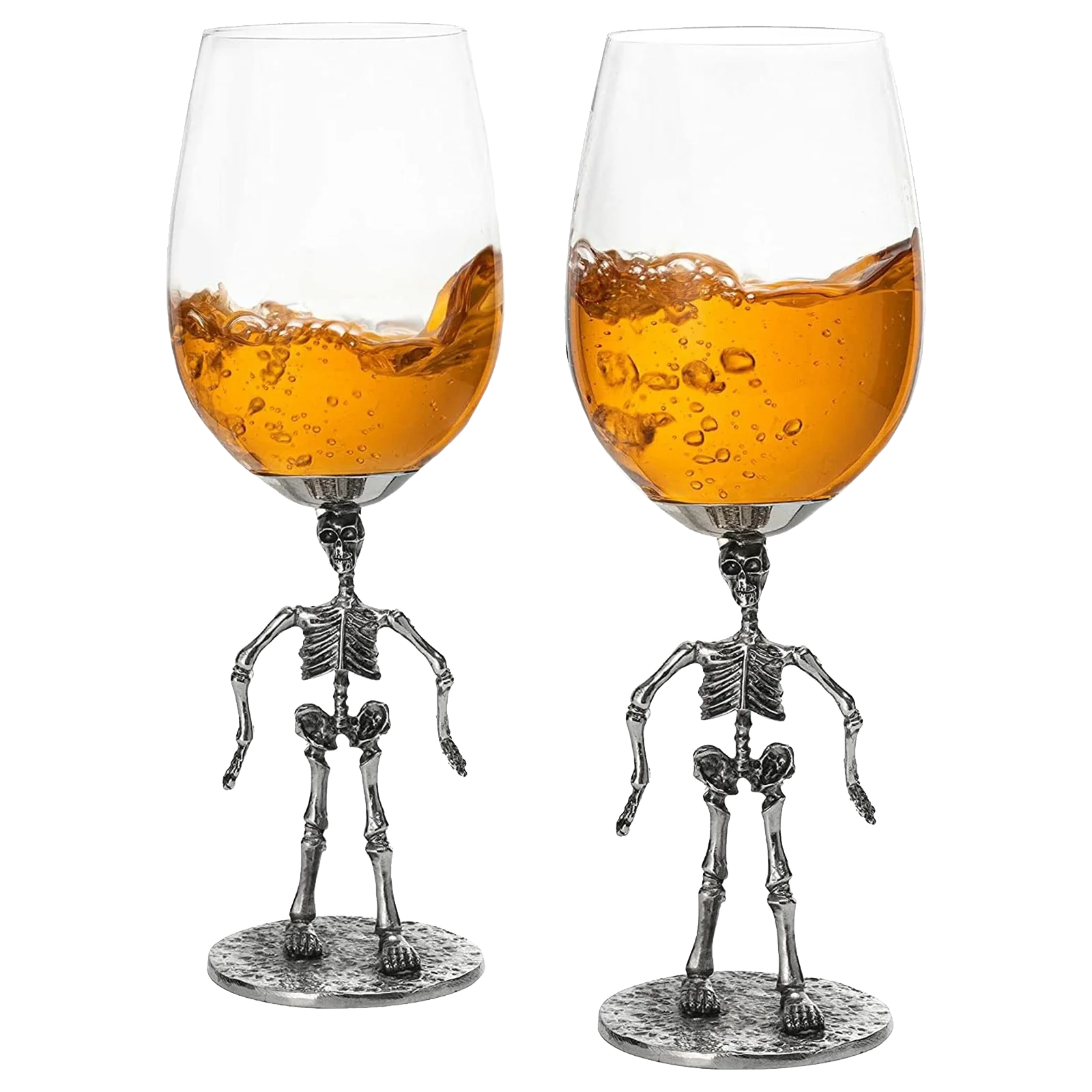 Stemmed Skeleton Wine Glass Set of 2 - Keen Glass Solutions