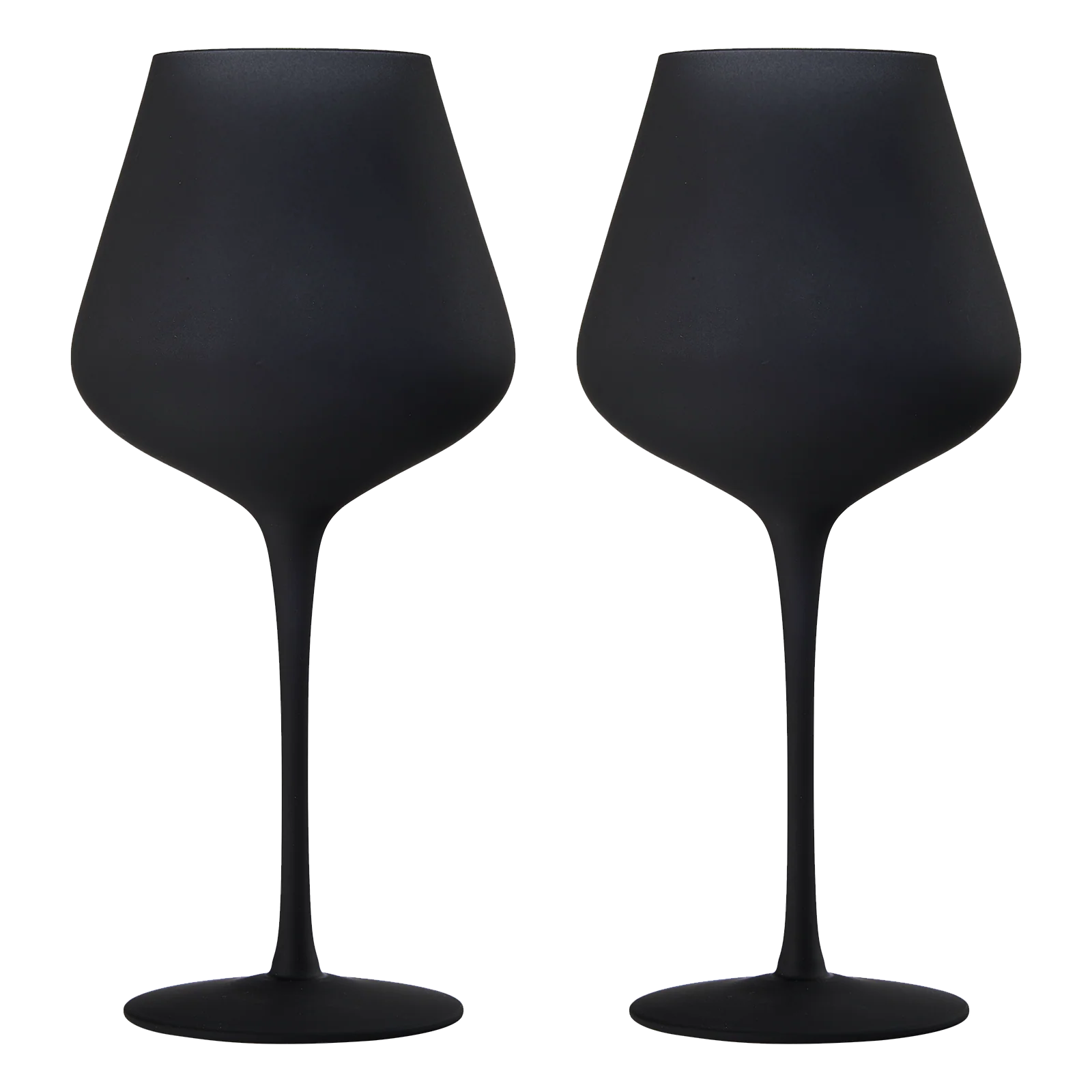Matte Black Crystal Wine Glass - Set of 2 - Large 20 oz - Keen Glass Solutions