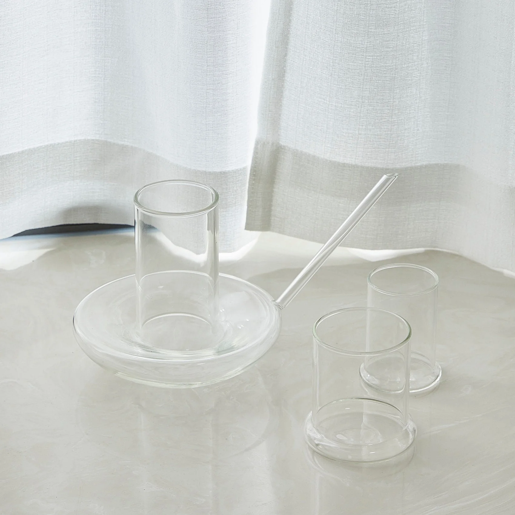 Genie Lamp Stackable Water Carafe & Glasses Set - 1000 ML - Keen Glass Solutions