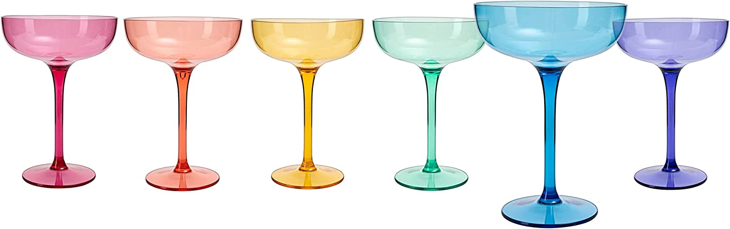 European Style Margarita & Martini Crystal Acrylic Glasses - Keen Glass Solutions
