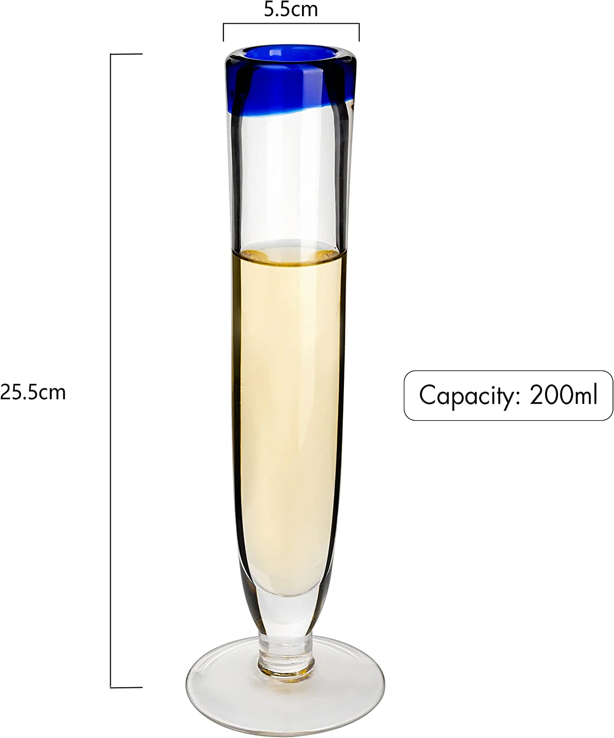 Tall Recycled Champagne Flutes - Set of 4 - Keen Glass Solutions