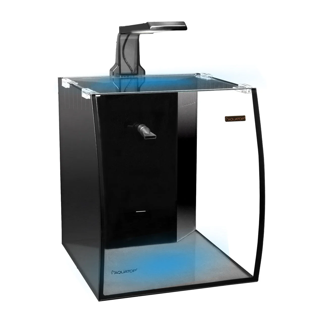 Aquatop Vertical Bowfront Aquarium Kit 5 gal - Keen Glass Solutions
