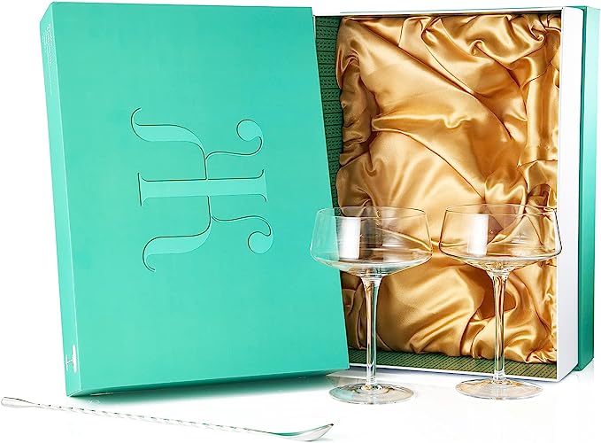 Luxury Martini Glass Set of 2 | 10oz - Keen Glass Solutions