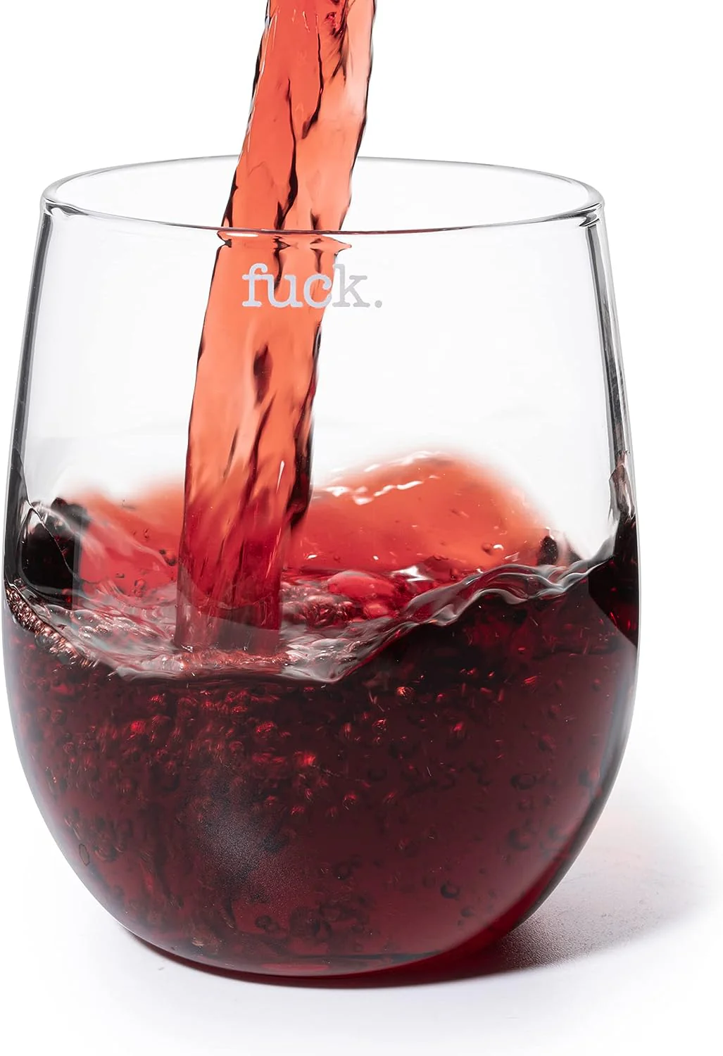 F*CK Wine Glass Single Set, Large 11 oz Glasses (Stemless) - Keen Glass Solutions