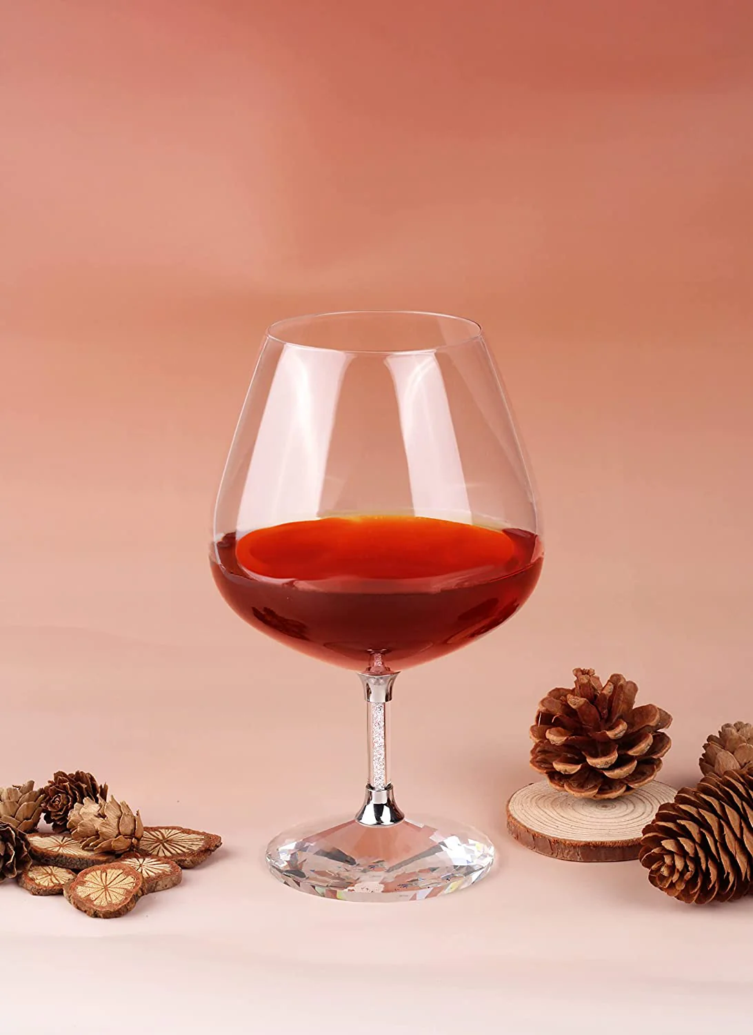 Diamond Brandy Snifters Whiskey Glasses Set of 2 - Keen Glass Solutions