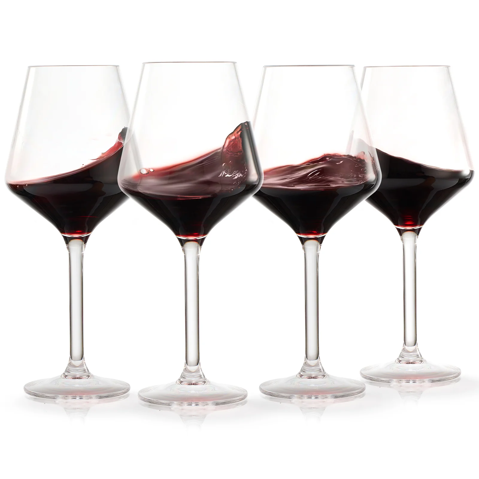 European Style Crystal, Stemmed Wine Glasses | Set of 6 | 15oz - Keen Glass Solutions