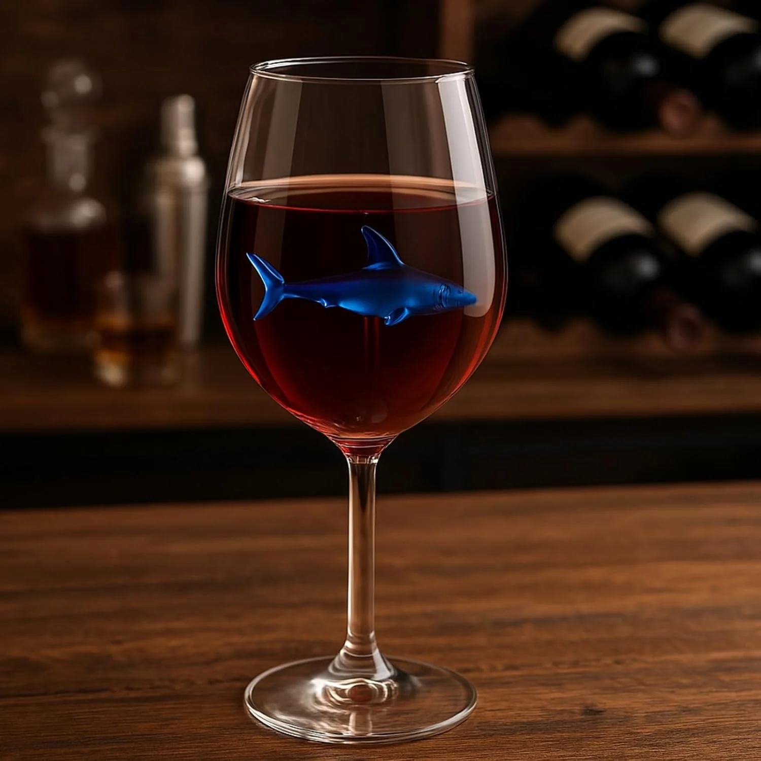Shark-Inspired Wine Glasses Set of 2 – 13oz - Keen Glass Solutions