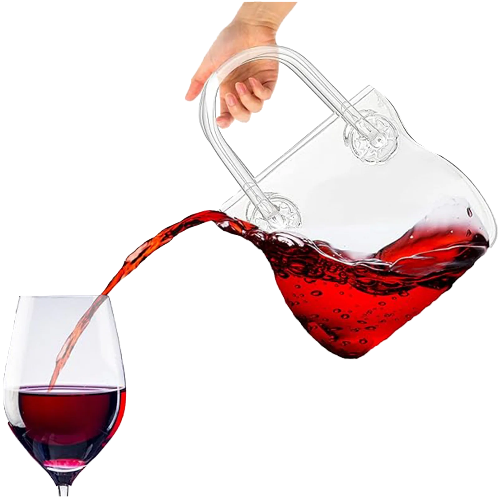 Glass Handbag Purse Decanter & Vase For Flowers (750ML) - Keen Glass Solutions